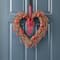 Glitzhome® 17" Valentine's Berry Heart Wreath